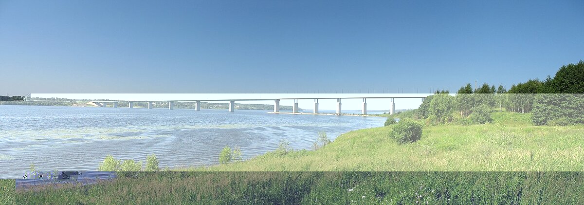 Горьковское водохранилище в районе Кинешмы